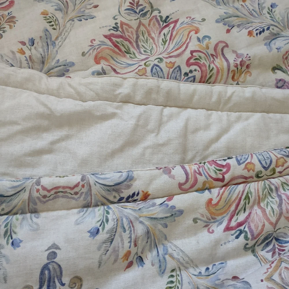 Southern Living Comforter Cotton Victorian Jacobean Print